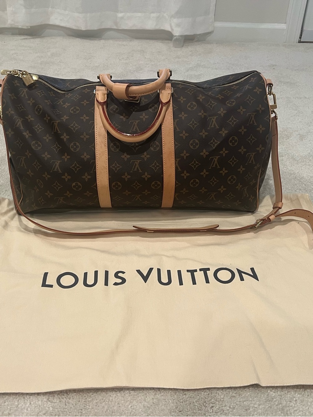 Louis Vuitton Monogram Canvas Duffel with Natural Vachetta Trim - Picture 5 of 8
